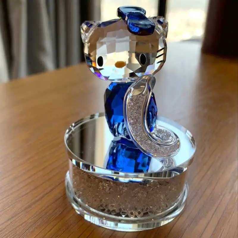 Любимый подарок девушке Хрустальная Фигурка кота из мультфильма автомобильное