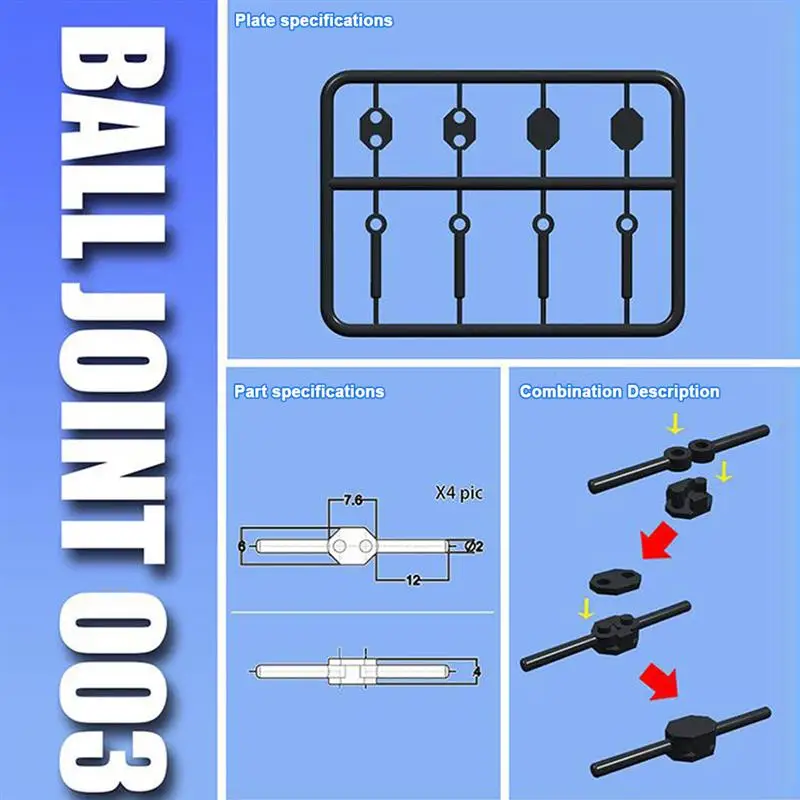 Набор деталей для мобильных шарниров MG RG HG