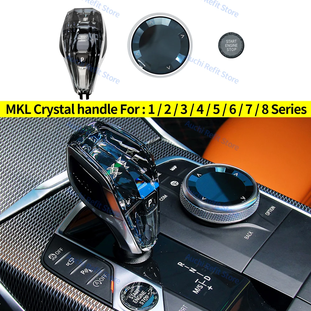 

MKL Crystal Handle Volume Knob 3-Piece Set For BMW IX3/X4/X5/X6/X7/6GT/Z4/1/2/3/4/5/7/8 Series F10 F30 Car Interior Shift Parts