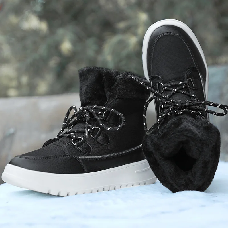 Xiaomi SALUDAS Women Waterproof Ankle Boots Plush Warm Winter Shoes Luxury Snow Boots Botas Mujer High Top Women Winter Sneakers