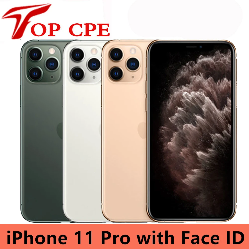 Разблокированный сотовый телефон Apple iPhone 11 pro 64 ГБ 256 512 Гб ПЗУ A13 Bionic chip 4G LTE экран 5 8