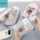 Прозрачная косметичка, дорожный водонепроницаемый чехол для макияжа, органайзер на шнурке для ванной, косметичка для туалетных принадлежностей, сумка для хранения