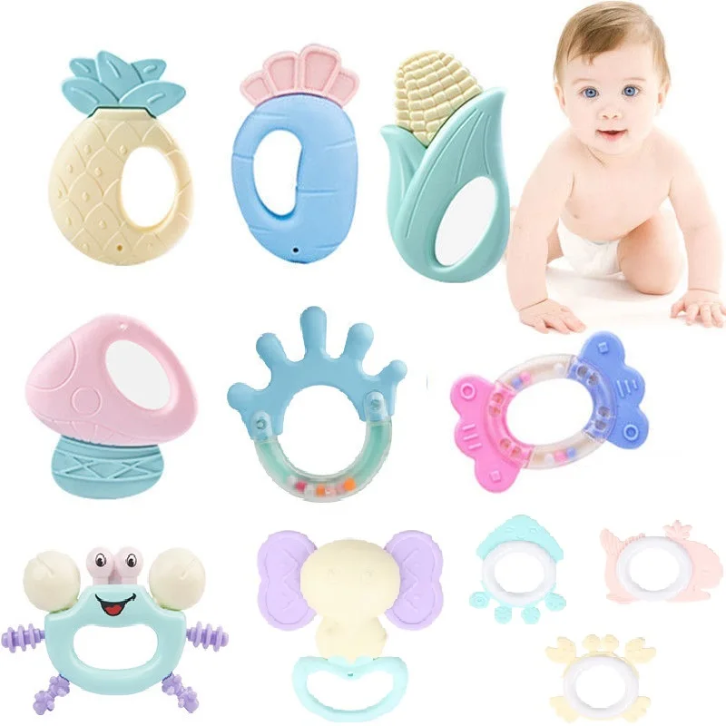 

Baby Rattles Teethers 0 6Month Baby Toys Teether Infant Hand Bell Rattle Educational Development Rattle Toys for Babies Newborn