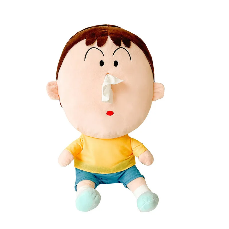 

40cm Cartoon Crayon Shin-chan Boochan Tissue Box Plush Toy Doll Creative Funny Snot Drawer Paper Box Soft Stuffed Doll Gift
