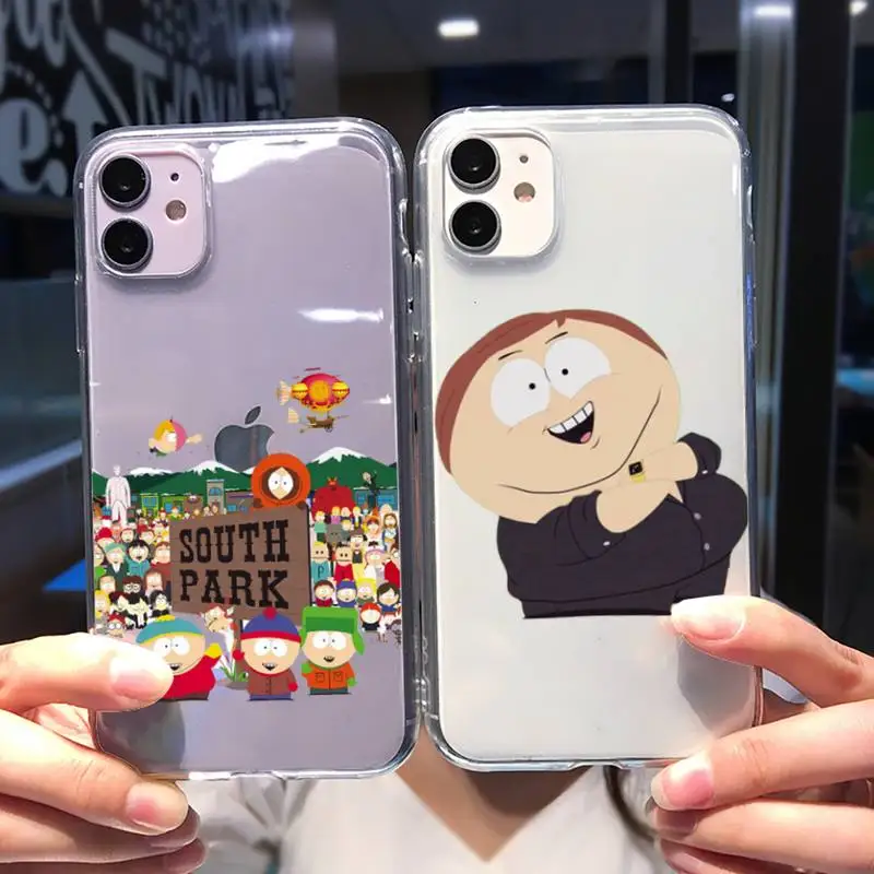 

Funny-South-Park-Cute Phone Case For Iphone 11 12 13 14 Pro Max 7 8 Plus X Xr Xs Max Se 2020 Mini Transparent Case