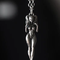personality sexy goddess pendant necklace for men womens long chain hip hop jewelry couple necklace fashion accessories gifts