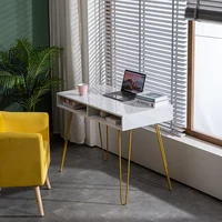 Modern Computer Table Marble Top with Sturdy Glod Metal Legs Living Room Furniture Bedroom Consoles Table Bed Side End Table