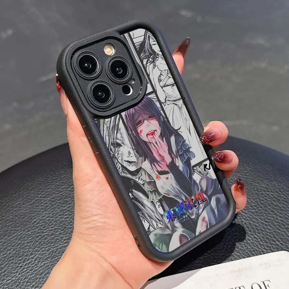 Фото Чехол для телефона Ghoul Rize для iPhone 18 17 16 15 14 13 12 11 Air Pro Max Plus, черный, мягкий, из ТПУ, ударопрочный. №5