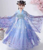 chinese jacket girl folk dance outfit performance chinese costume kids children fairies tang dynasty new year clothes for girls
