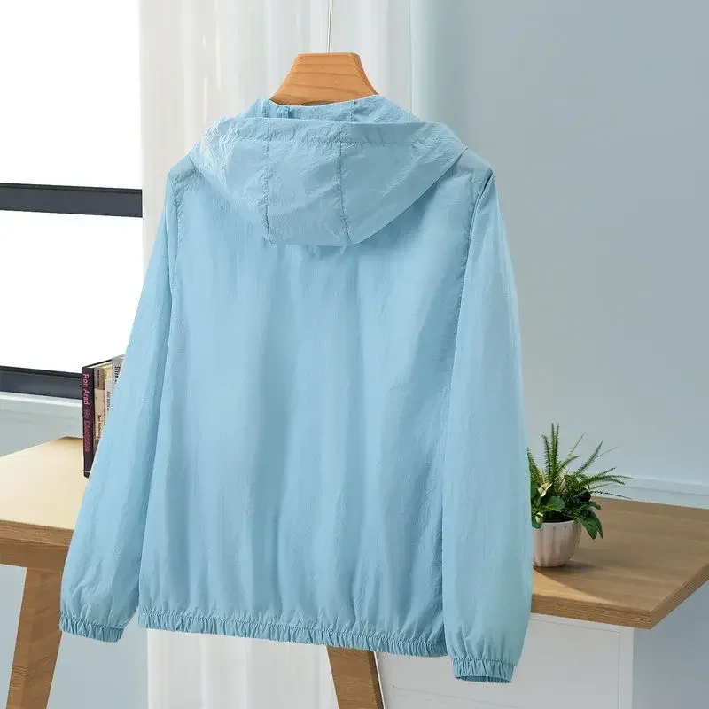 Женская непромокаемая ветровка с капюшоном летняя Солнцезащитная женское