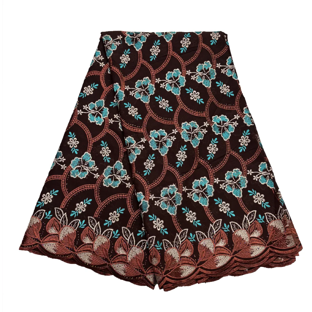 Экологичное швейцарское кружево Vaal с вышитыми пайетками африканская ткань для