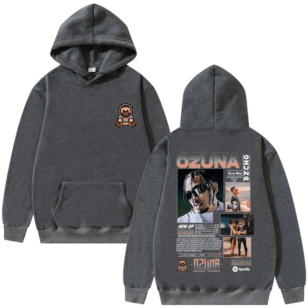 Толстовка с рисунком рэпера Ozuna Anuel AA уличная толстовка капюшоном мужская мода