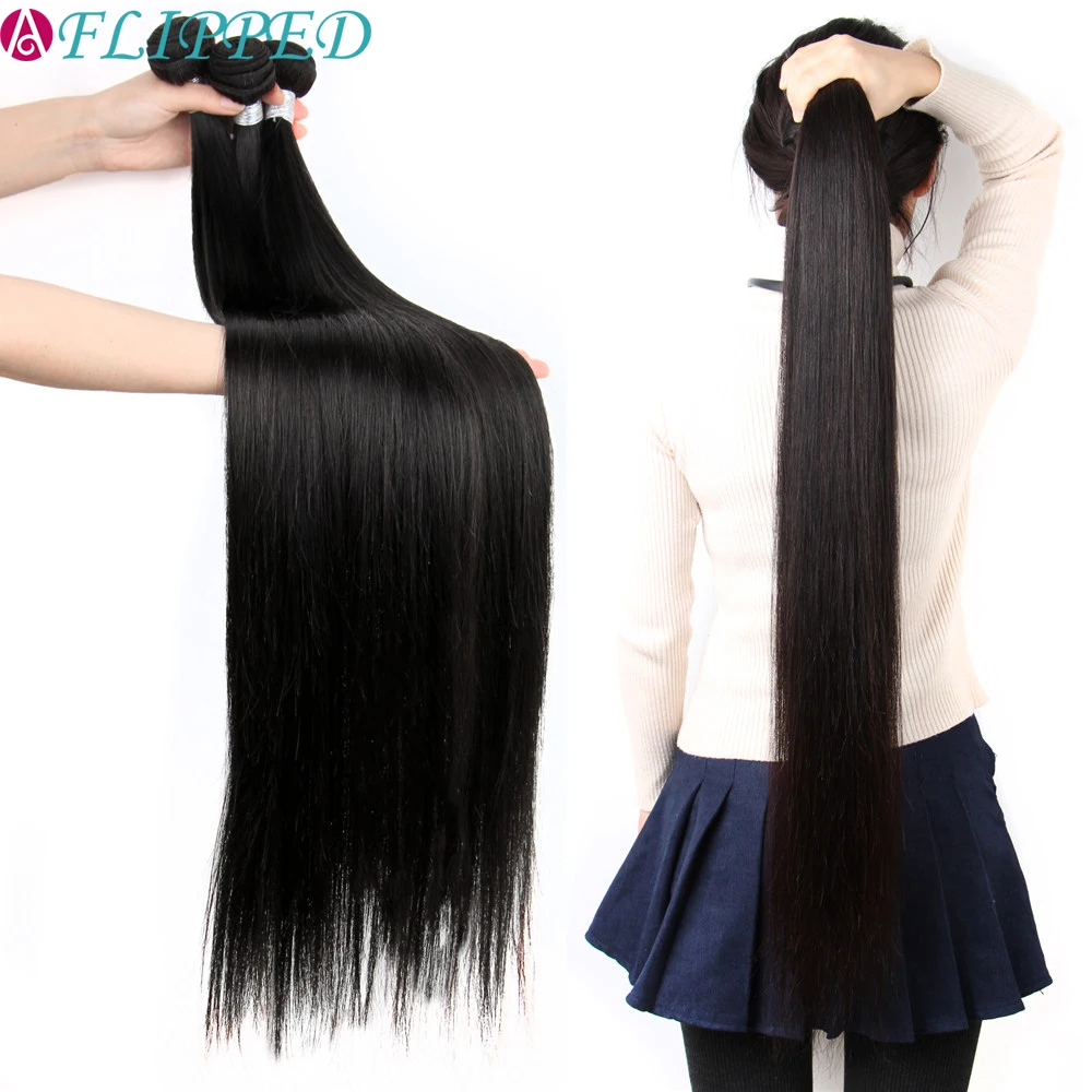 

Brazilian Straight Hair Bundles 3/4 Pieces Straight Human Hair Bundles Remy Human Hair Extensions De Cabello Natural Black Women