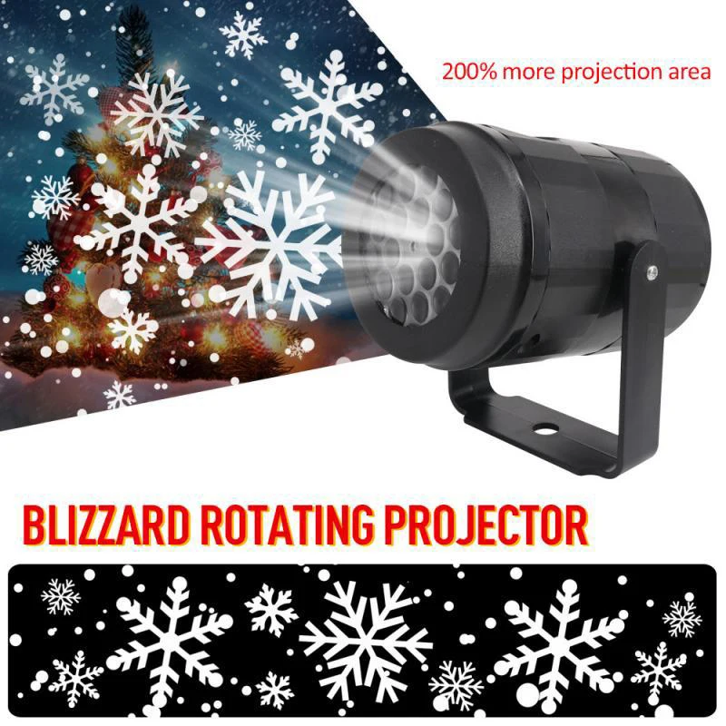 

Christmas Snowflake Laser Light 4W Snowfall Projector Moving Snow Garden Laser Projector Lamp For New Year Party Decor AC85-240V