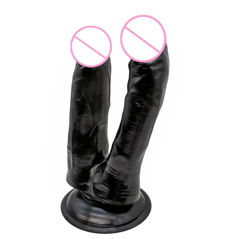Анальный фаллоимитатор с двойной головкой U-образный поддельный пенис женская