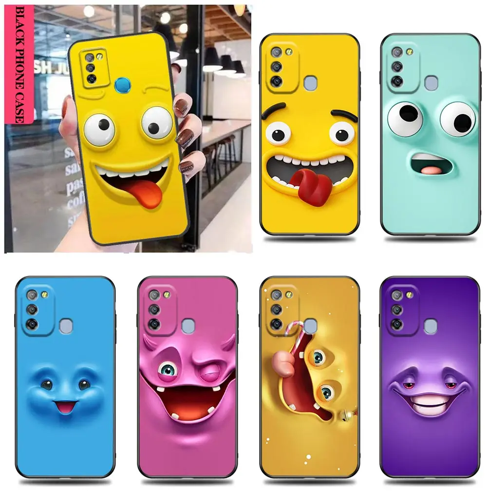 

Case For Infinix TECNO SPARK 7 6 Air Go 5 Pro HOT 20 20I 20S 5G 12 12I 11 11S 10 10I 10S 8 9 Play Case Cartoon Funny Faces Art