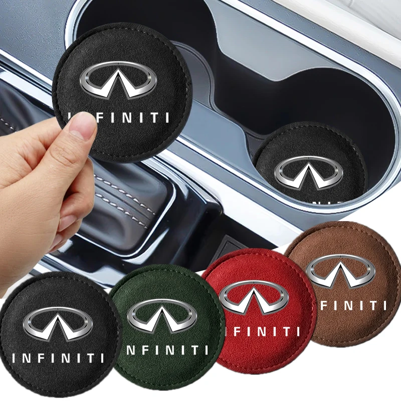 

1pcs Car Coaster Anti-Slip Pad Cup Holder Mat Interior Accesorios For INFINITI FX35 Q70 Q50 Q30 QX30 QX50 QX70 M37 G35 G37 FX37
