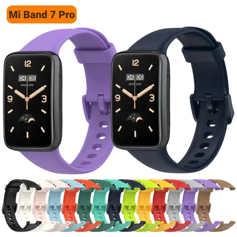 

Ремешок 14 видов цветов для фитнес-браслета Xiaomi Mi Band 7 Pro, силиконовый, быстросъемный