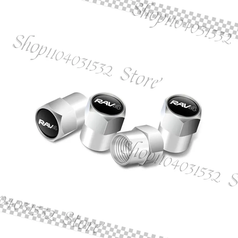 4 шт./компл. колпачки для клапанов колес автомобиля, стержень обода, пылезащитные чехлы, аксессуары для Toyota RAV4, украшение эмблемы