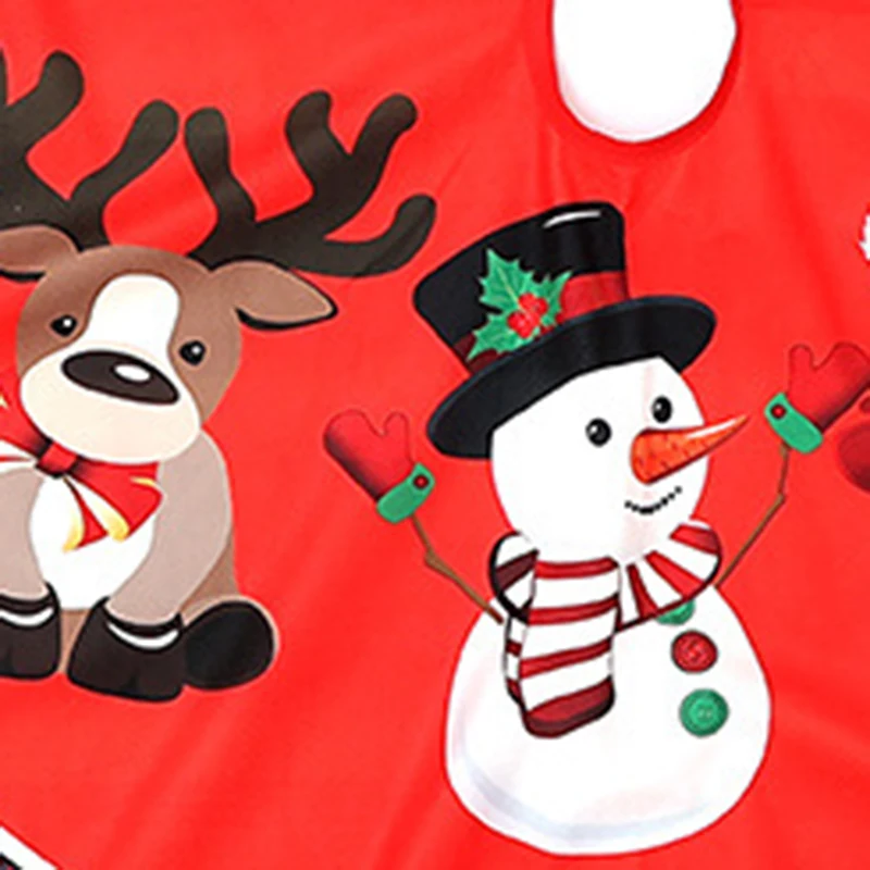 1 платье для рождественской елки 90CM с круглым принтом украшения под елкой лоси