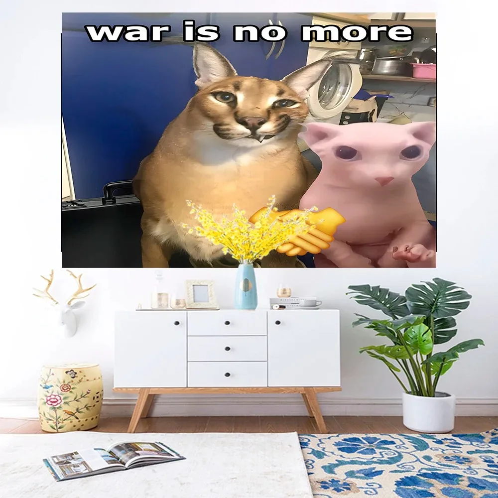 Bingus And Floppa Friends Meme забавный гобелен настенный художественный фон для спальни