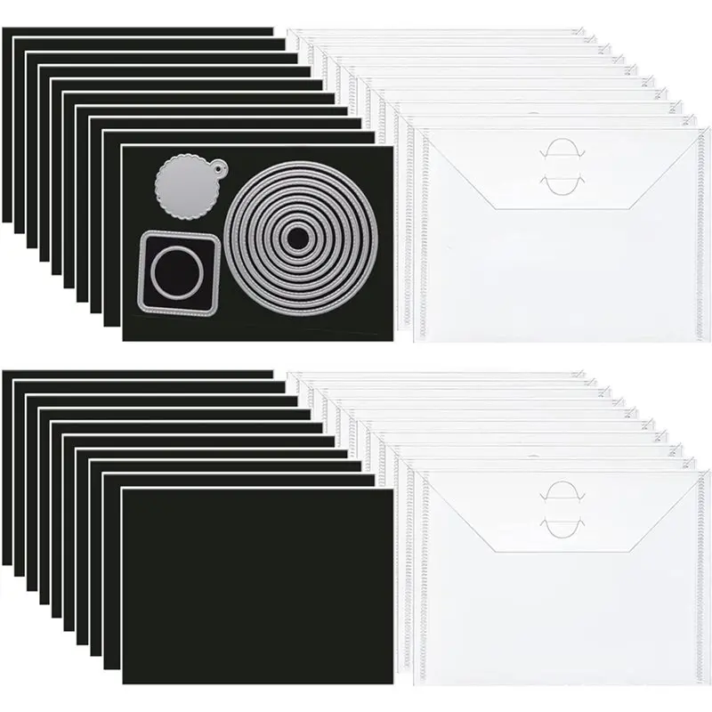 Фото Магнитные карманы CYCLI-Magnet Sheets, 60 шт., для хранения штампов и матриц, магнитные карманы для хранения штампов и матриц №1