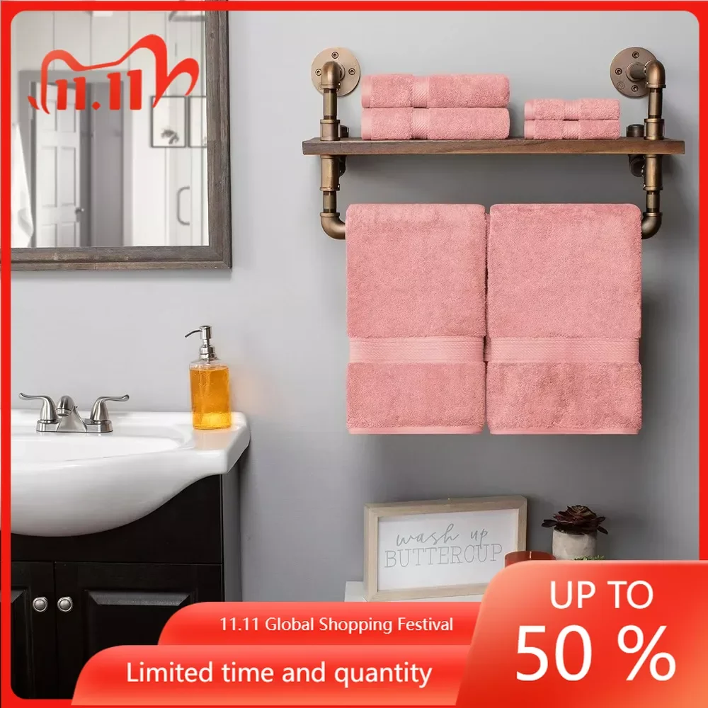 

Семейный набор, включает 2 банных полотенца, 2 полотенца для рук, 2 полотенца для лица, Роскошные Плюшевые принадлежности для ванной комнаты, чайная роза