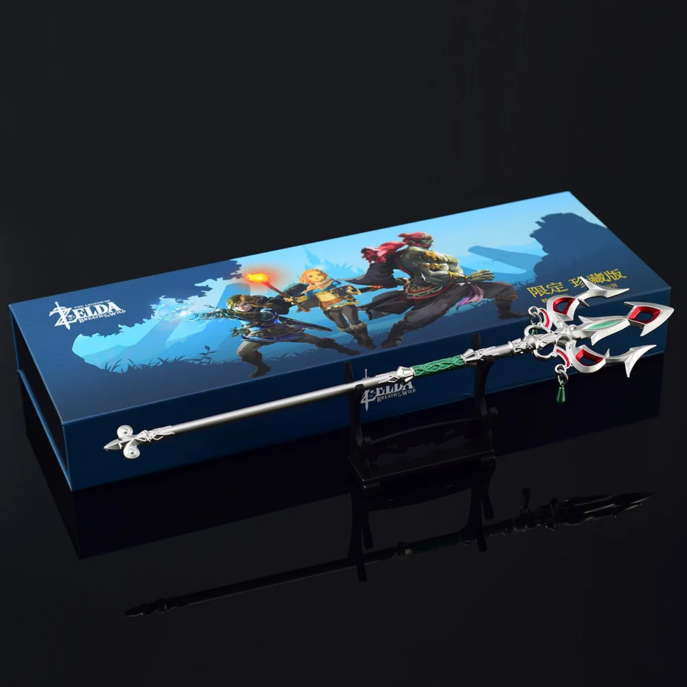 Zelda Legend Kingdom Tears Metal Weapon Toy Set Master Sword Hailia Shield Birthday Gift Model Decoration