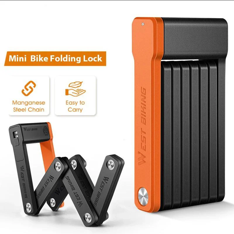 

Bicycle Lock Anti-theft Folding Bicycle Chain Lock Padlock Portable Alloy Cylinder Folding Lock Cycling Equipment