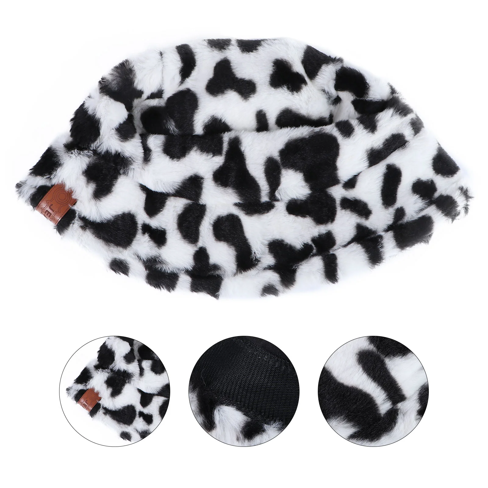 

Bucket Hat Cow Casual Warmer Fisherman Hat Plush Fall Warm Cap for Men 58cm ( Assorted Color )