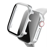 screen protector for apple watch series 7 45mm 41mm metal case iwatch protective tempered glass for apple watch se 6 5 44mm 40mm