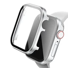 Защитная пленка для Apple Watch Series 7 45 мм 41 мм, металлический чехол для iWatch, защита для Apple Watch se 6 5 4 44 мм 40 мм