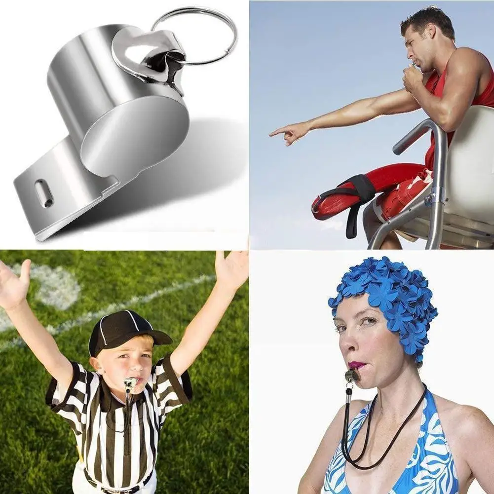 

Metal Whistle Referee Sports Daily Training Professional Supplies 6-shaped Whistle High-quality B9q0