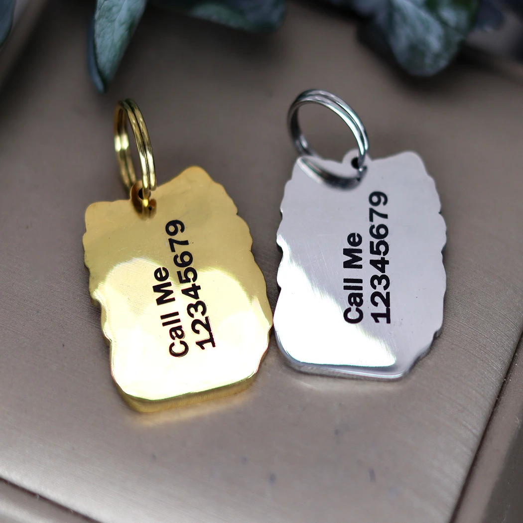 1 шт. персонализированный брелок с именем померанский шпиц собака