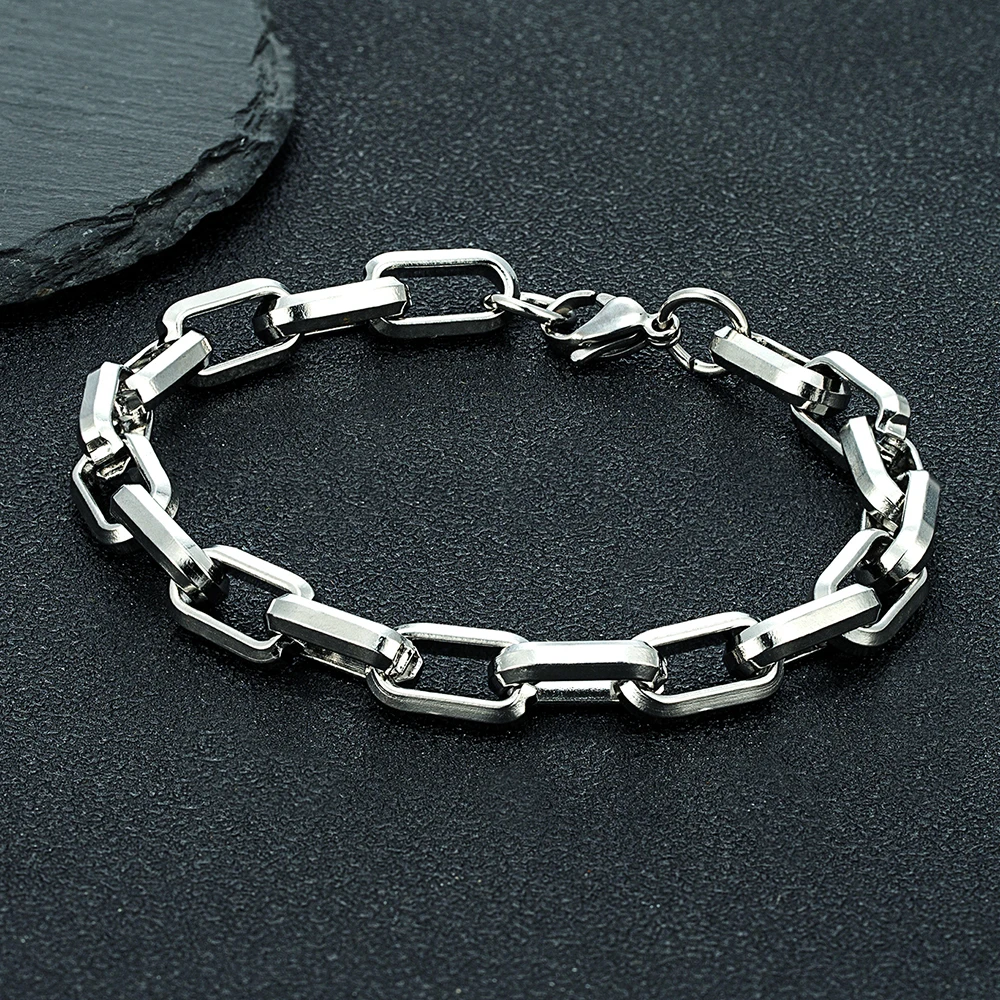 Винтажный локомотив черный Золотой Цвет Скрепка-зажим цепь браслет для мужчин