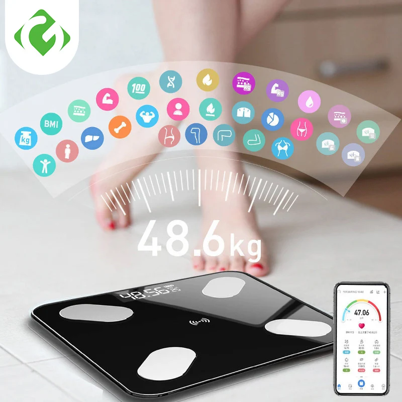 

Bluetooth Body Fat Scale BMI Scale Smart Electronic Scales LED Digital Bathroom Weight Scale Balance Body Composition Analyzer