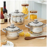 Pieces Stainless Steel Cookware Set With Induction Base Healthy Non-toxic Kitchen Tool Useful Home Appliances