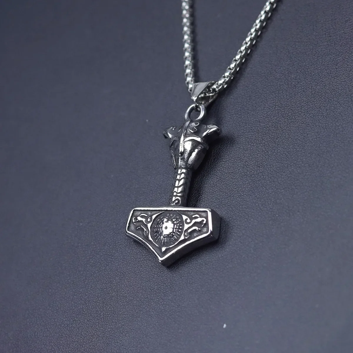 Viking Thor ожерелье Молоток-норвежская подвеска Mjolnir с вороном