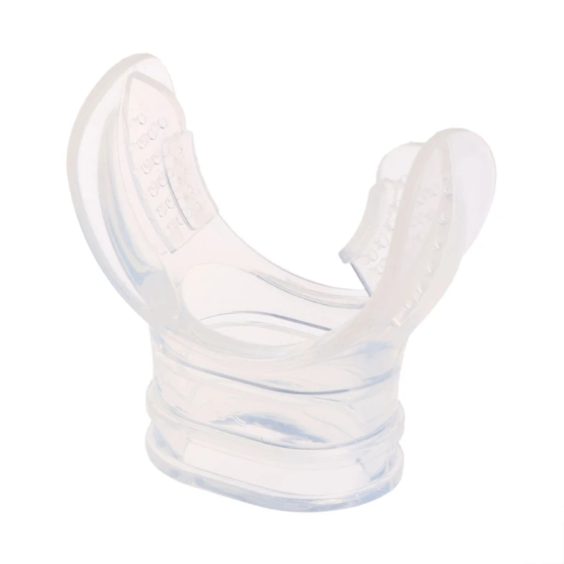 

Diving Snorkeling Mouthpiece Pack Clear Regulator with Hose Holder Clip