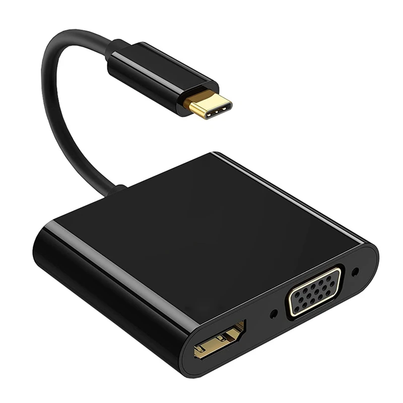 

Переходник с USB C на HDMI-совместимый переходник Type C на VGA Кабель-конвертер 2 в 1 адаптер для Samsung