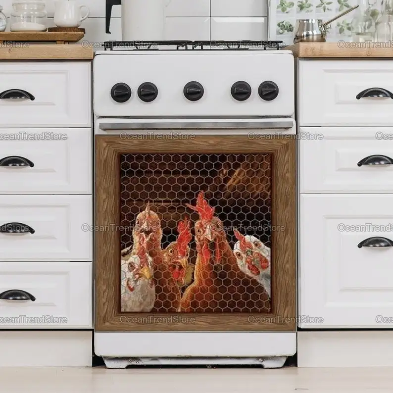 

Chicken Hen Dishwasher Cover, Chicken Magnet Cover, Decor Kitchen, Chicken Magnetic Dishwasher, Farm Dishwasher, Mother Gift PHT