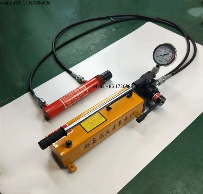 Фото Гидравлический ручной насос двойного действия 10000 PSI, 2500 куб. см, для строительных работ, прессов и цилиндровых домкратов 380В №1