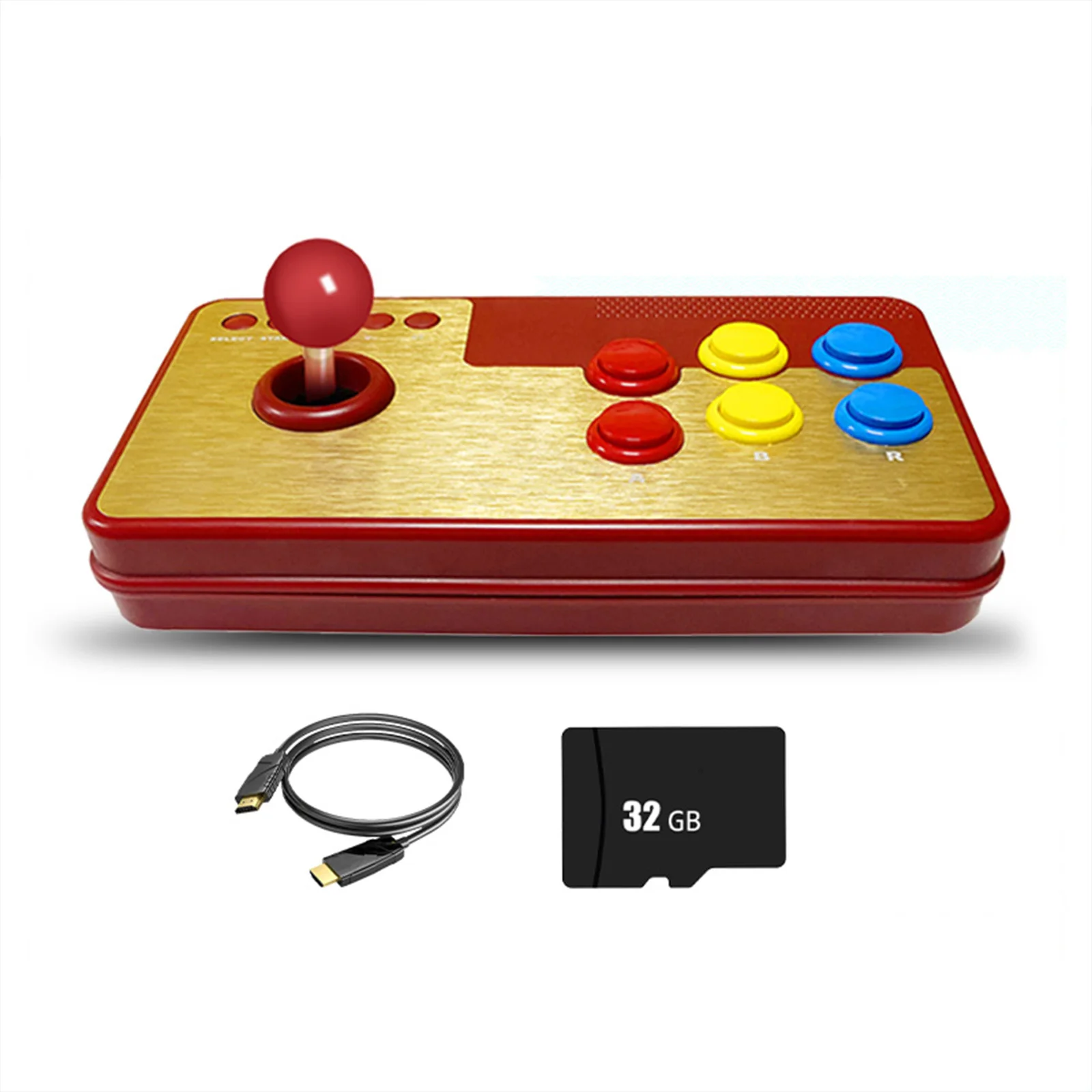 

Arcade Fight Stick Joystick Hand Control Nostalgic Game Console Game Controllers 1000 Games 6 Buttons with 2 USB Ports TF Card