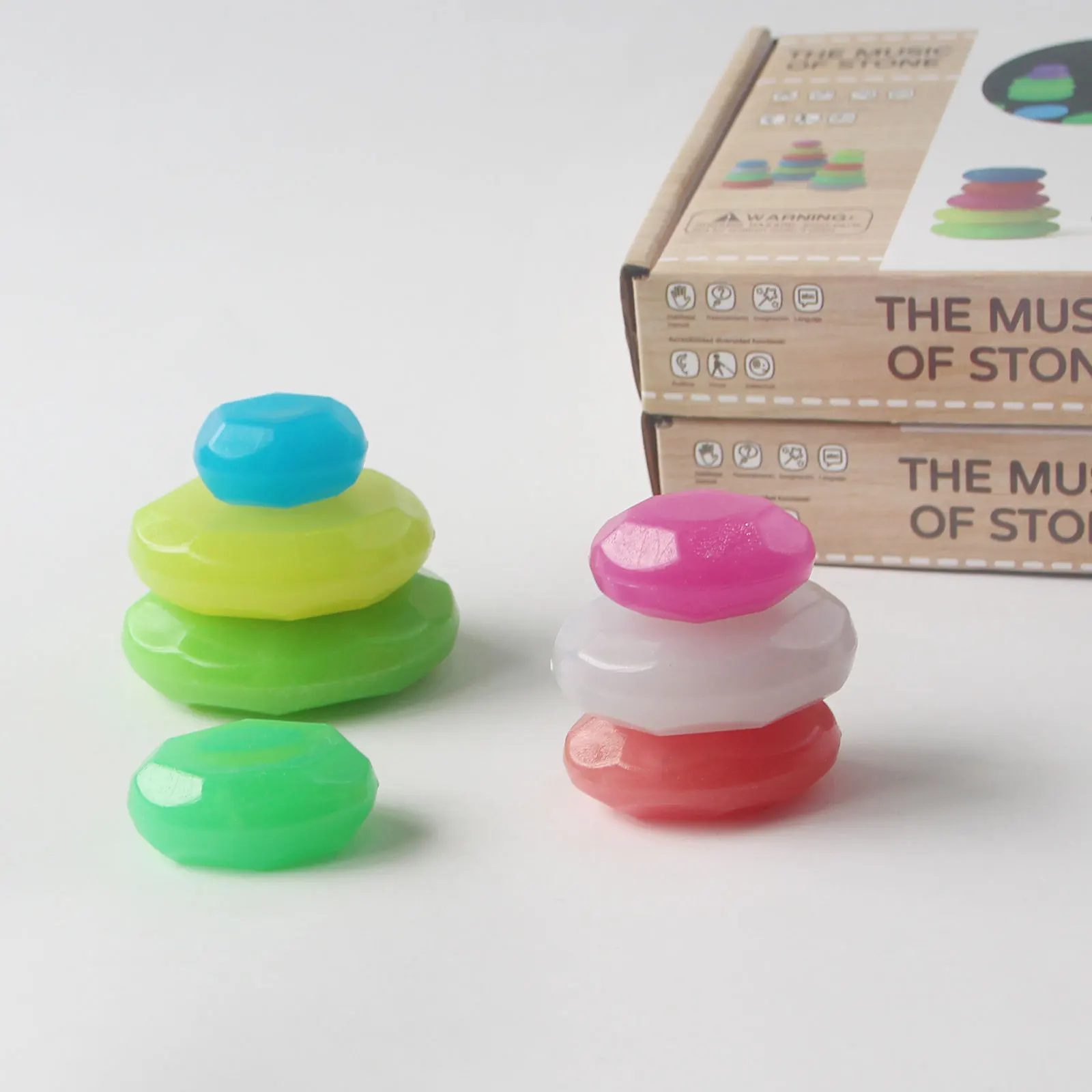 7 шт. светящиеся разноцветные камни для украшения сада и аквариума