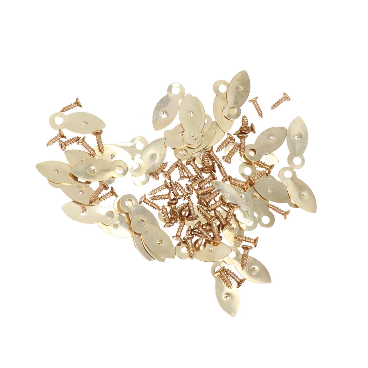 

100 Pcs Metal Buttons Small Colored Melon Slices Photo Frame Back Sheet Accessories 2.1X0.8cm Picture Golden