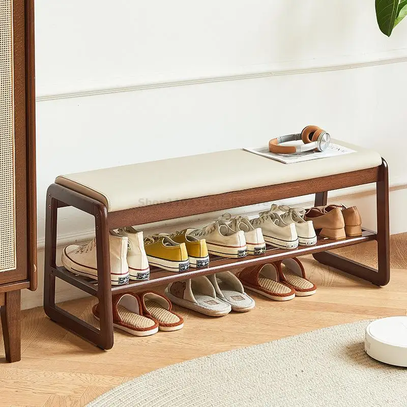 Табурет для смены обуви из цельного дерева домашний табурет переноски низкий