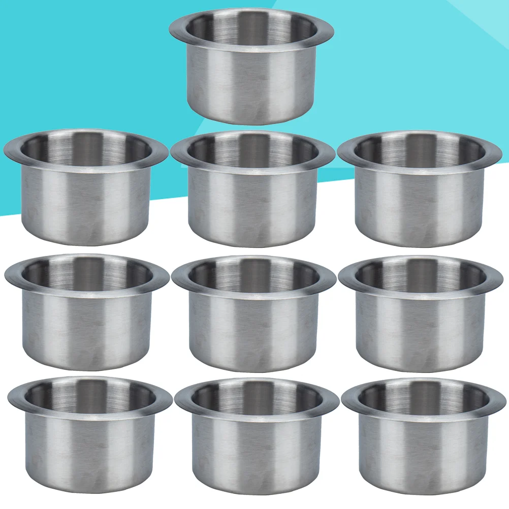

10 Pcs Marine Can Cup Holder Holders Your Car Stainless Steel Carriers Drinks Recliner Part Accessories Truck Table Replacement