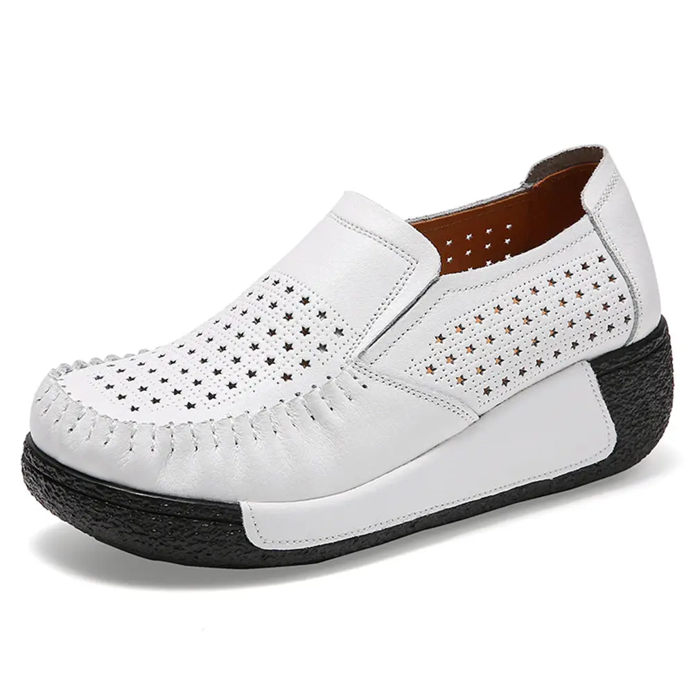 

Лоферы из спилковой кожи на платформе, удобные туфли на плоской подошве для офиса, беременных женщин, учителя, медсестры, вождения, прогулок,...