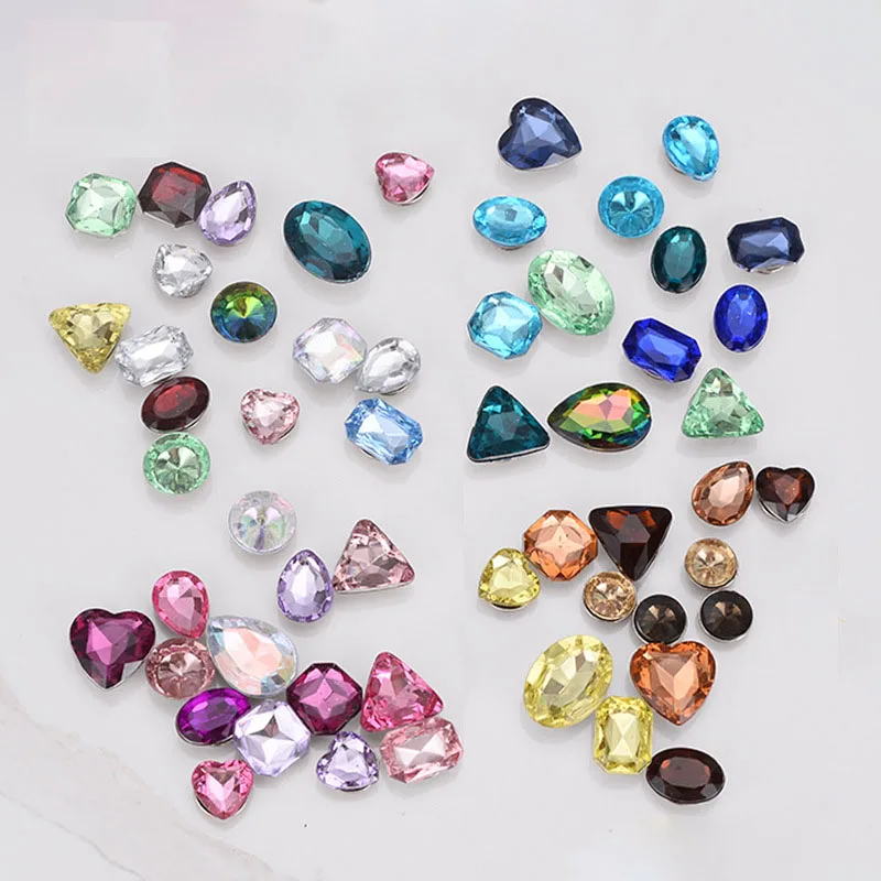 Набор кристаллов подвески для крокса обуви алмазные украшения красочные