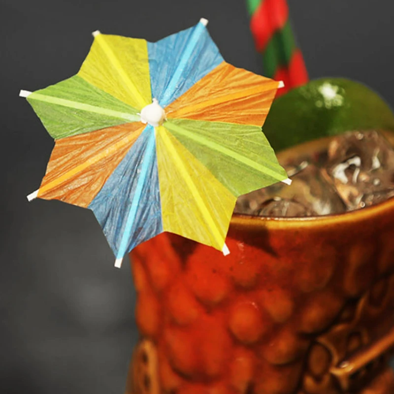 

80Pcs Mixed Color Mini Umbrellas Parasol Snack Cocktail Party Pick Decoration